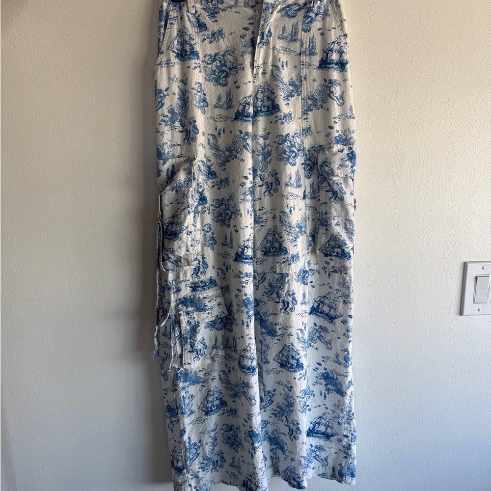 Avec Les Filles linen cargo pants